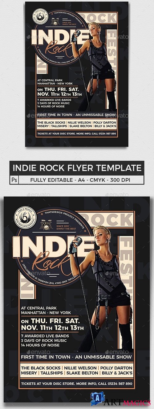 Indie Rock Flyer Template V6 - 24904775 - 4235015