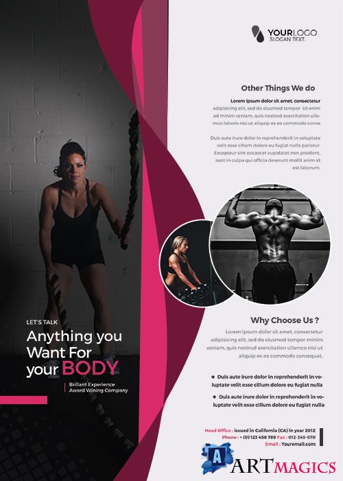 Health & Fitness PSD Flyer Template