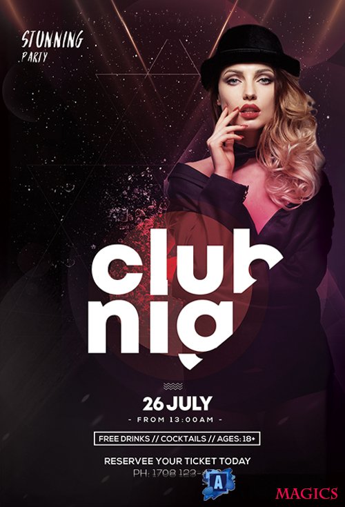 Main_Files Club & Party PSD Flyer Template