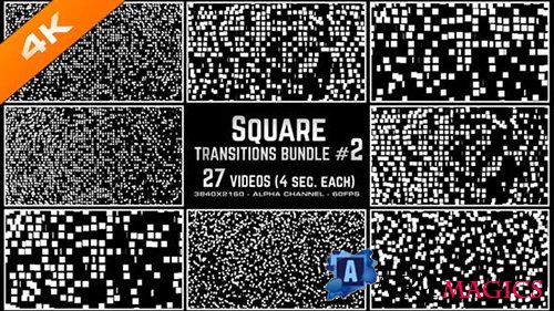 Videohive - Square Transitions Bundle 2 - 4K - 23658977