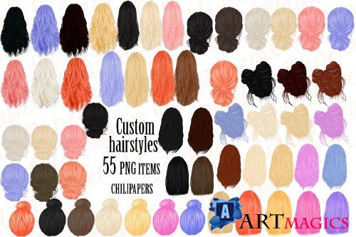 Custom Hairstyles Clipart - 4239241