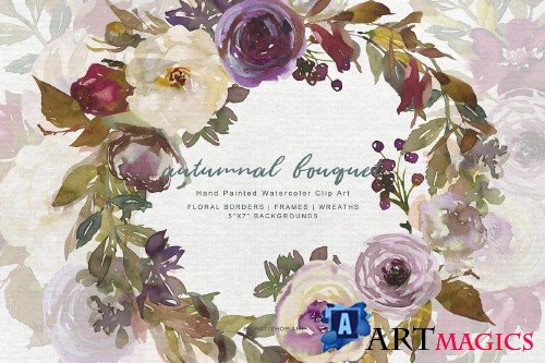 Autumn Flowers Clipart Collection - 4042899