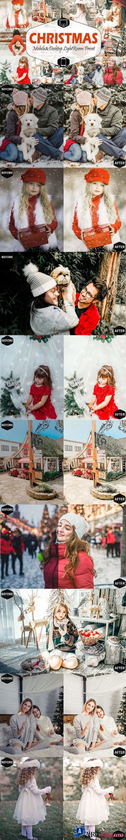 Christmas Mobile & Desktop Lightroom Presets, instagram Presets - 376348