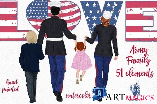 Army Family Clipart Military Couples - 4266834