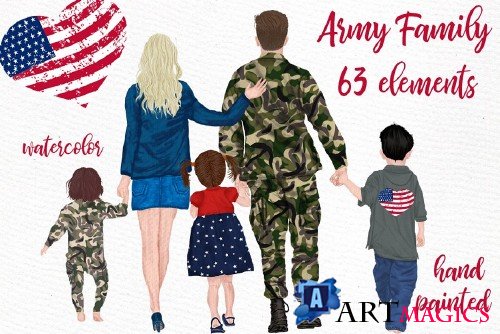 Army Family Clipart Soldier clipart - 4262994