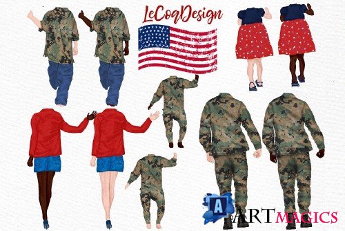 Army Family Clipart Soldier clipart - 4264975