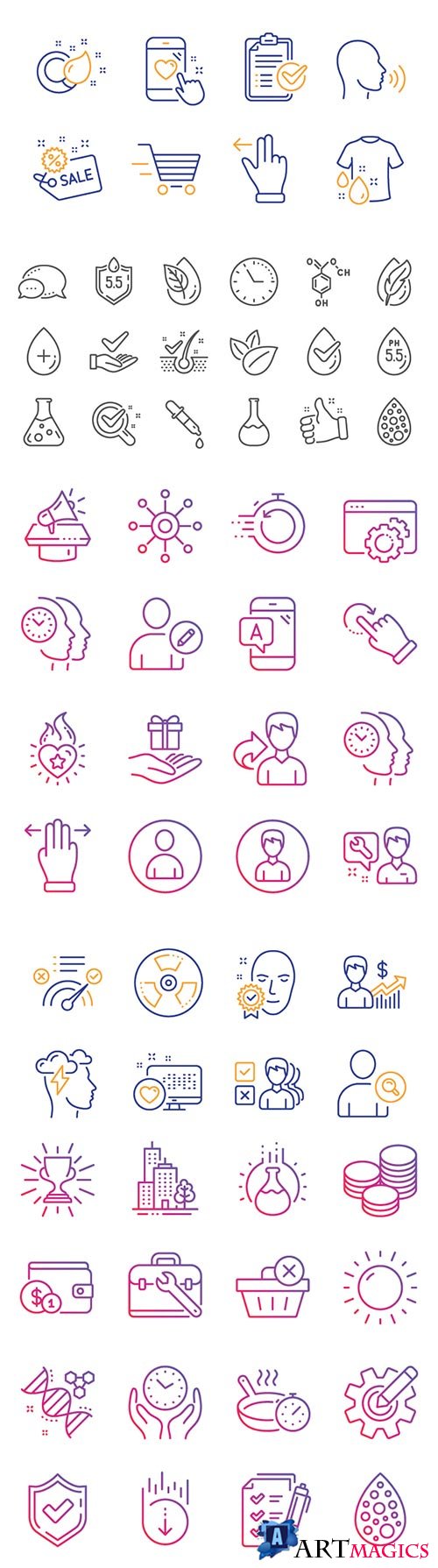 Business vector icons set