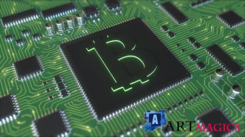 Videohive - Chipset with Bitcoin BTC Symbol - 25020898