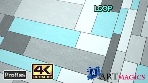 Videohive - Sliding Rectangles Surface 1 - Abstract Geometry - 4K - 25006154