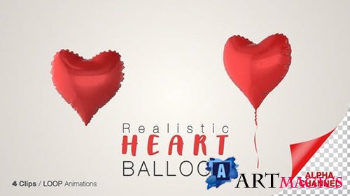 Videohive - Heart Balloon - 25003069
