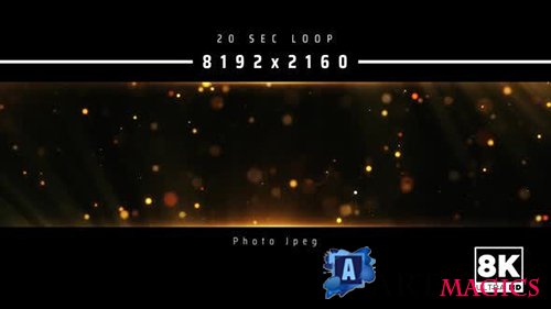 Videohive - Abstract Gold Particles 8K - 24999557