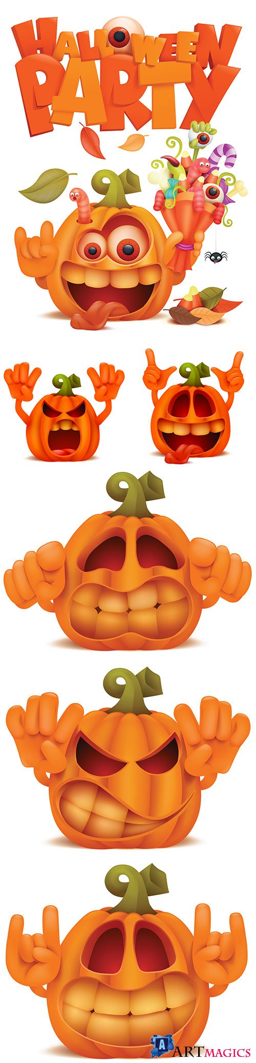 Halloween illustration set in vector # 8