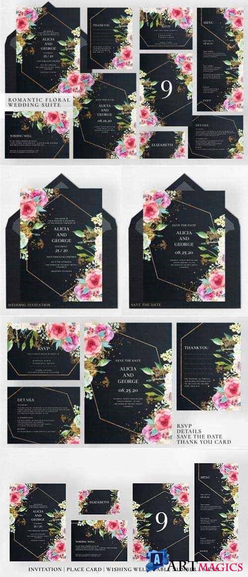 Romantic Floral Wedding Suite - 4273742