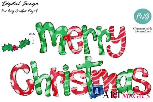 Merry Chistmas sublimation design, Christmas transfer file - 380692