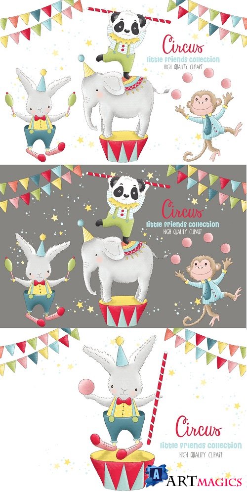 Animal Circus Carnival Clip Art - 4273127