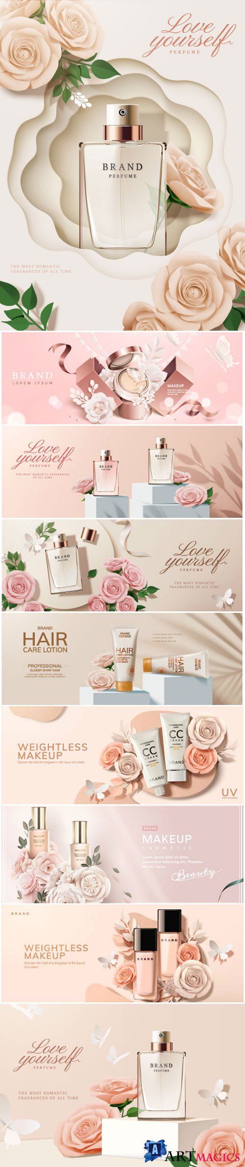 Brand cosmetic design, foundation banner ads # 2