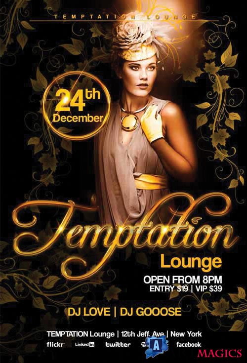 Temptation Lounge - Premium flyer psd template
