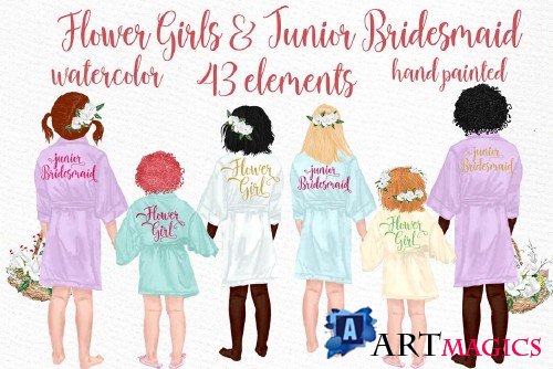 Flower girls Junior Bridesmaids - 4281208