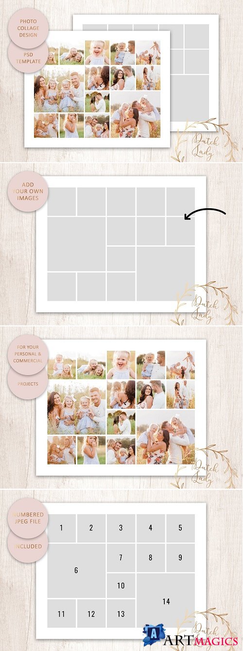 PSD Photo Collage Template #1 - 4270072