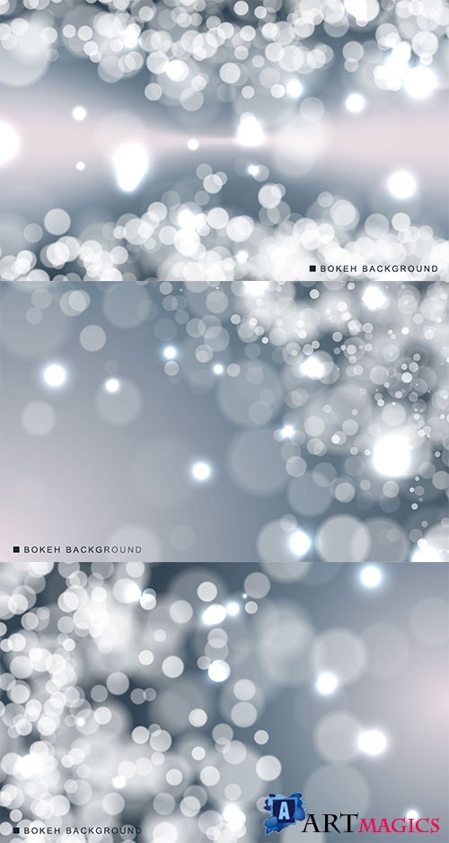      -   / Silver backgrounds with bokeh - Vector Graphics