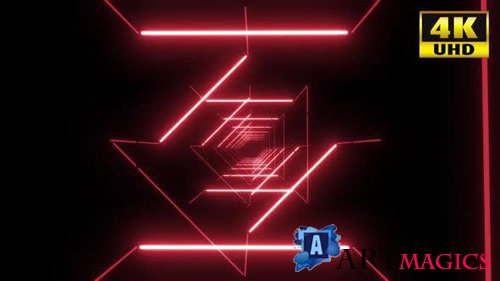Videohive - 5 Colorful Neon Tunnel Vj Pack - 24432443