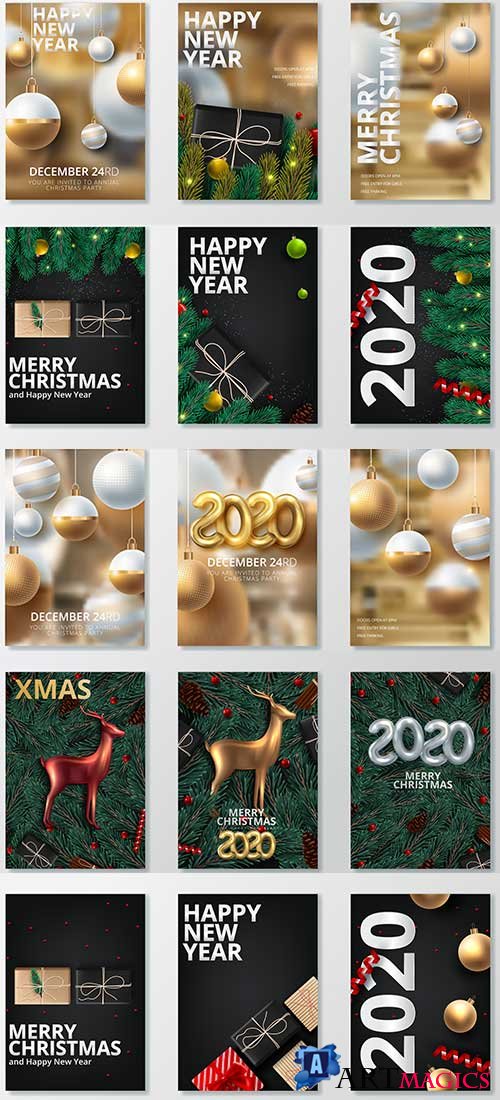  - 4 -   / Christmas banners - 4 - Vector Graphics