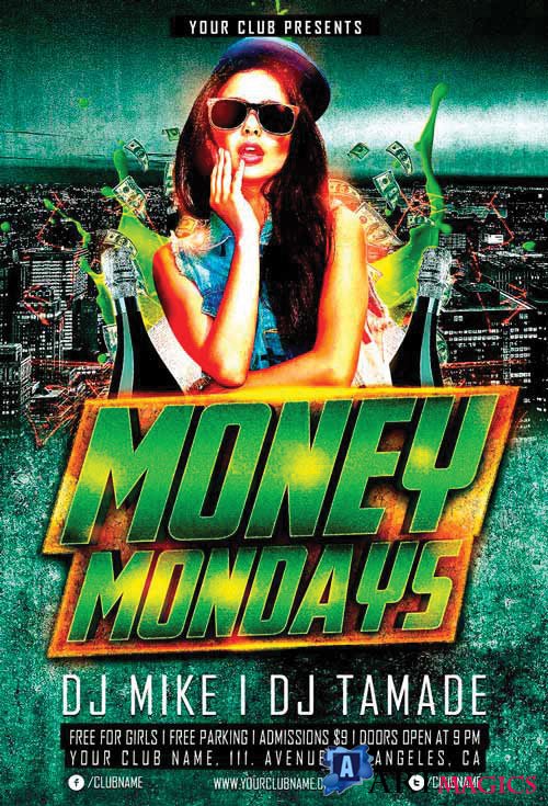 Money Mondays Party - Premium flyer psd template