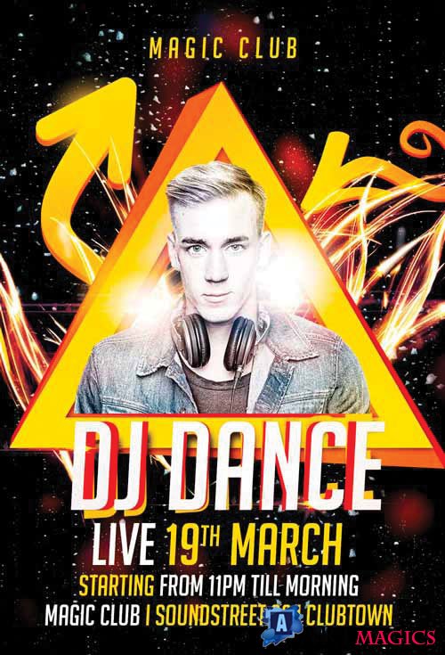 DJ Dance - Premium flyer psd template