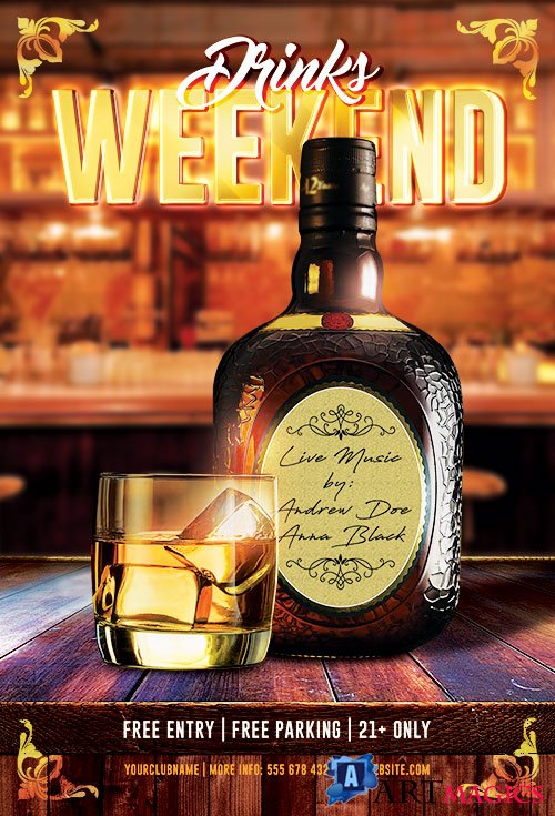 Drinks Weekend - Premium flyer psd template