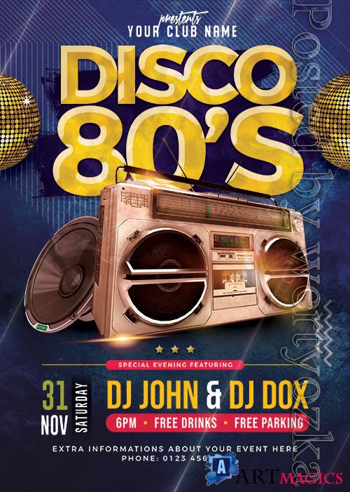 Classic Disco Party - Premium flyer psd template