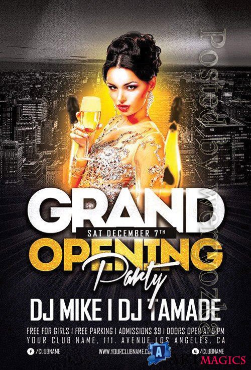 Grand opening party - Premium flyer psd template