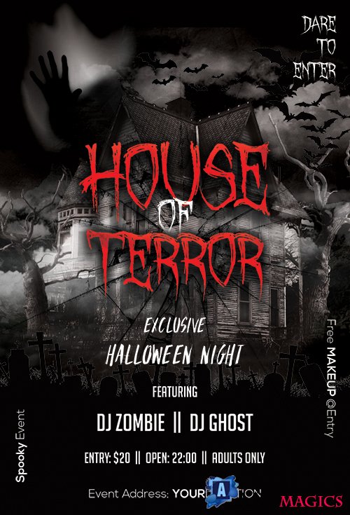 House Of Terror - Premium flyer psd template