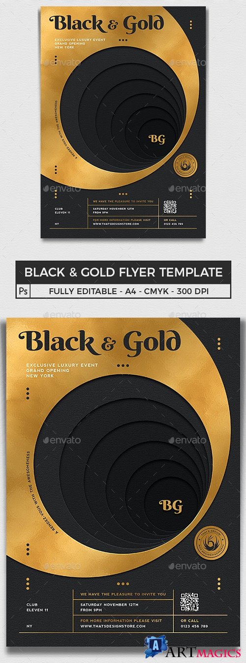 Black and Gold Flyer Template V11 - 25042630 - 4286161