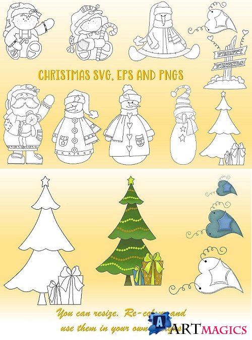 Christmas Bundle SVG, PNG and EPS Files - 383662