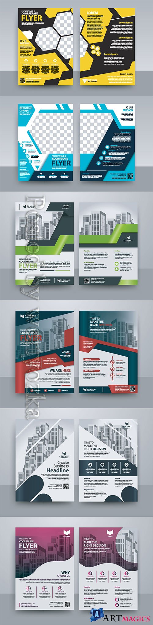 Business vector template for brochure, annual report, magazine