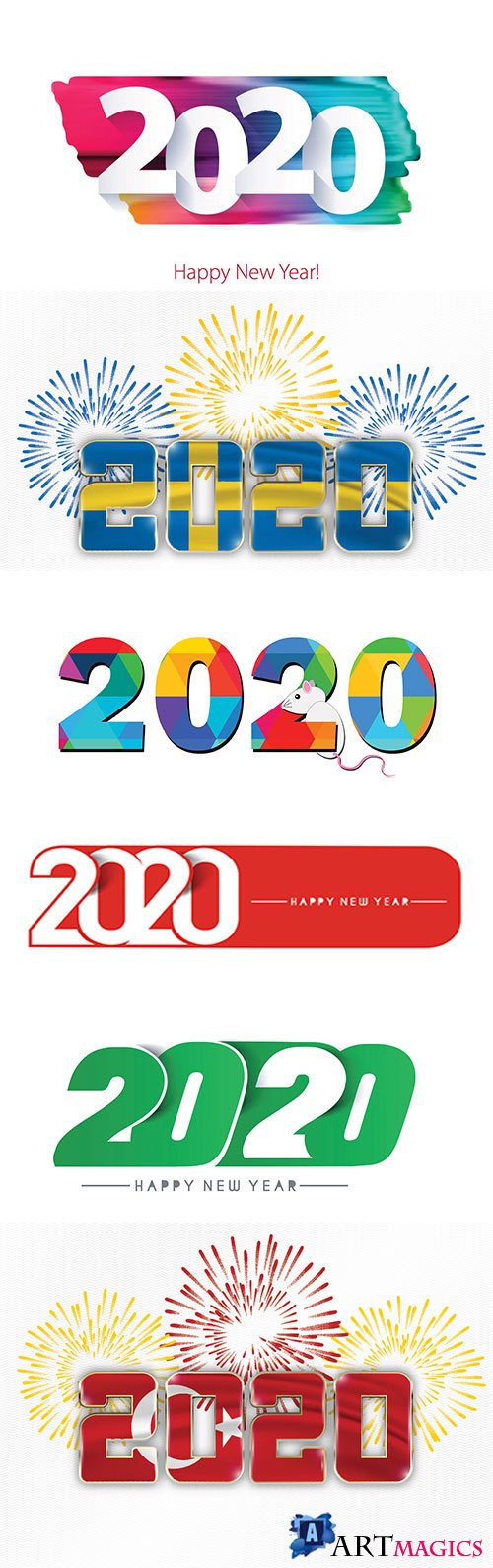 Numbers of new year 2020