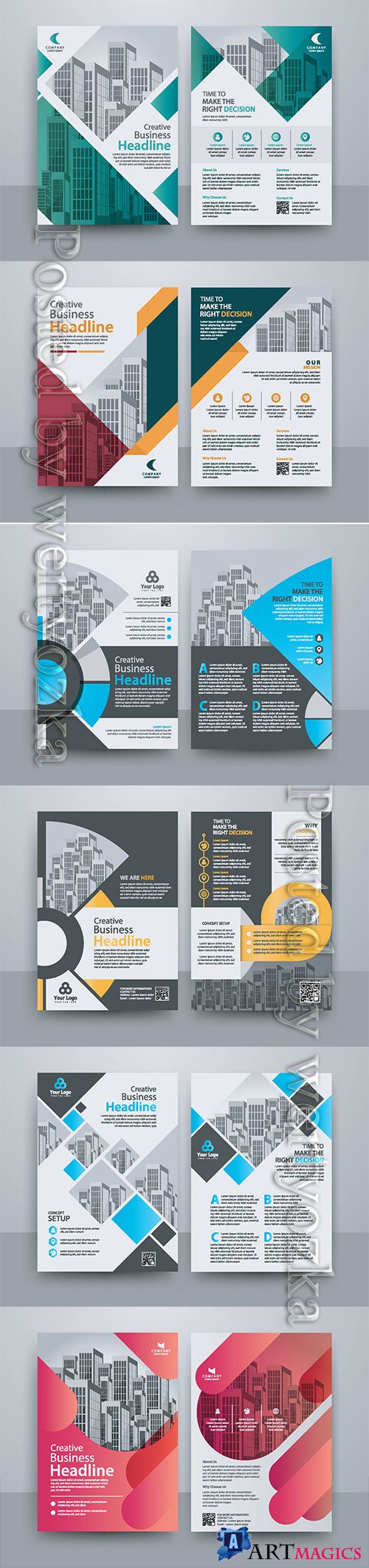 Business vector template for brochure, annual report, magazine # 10