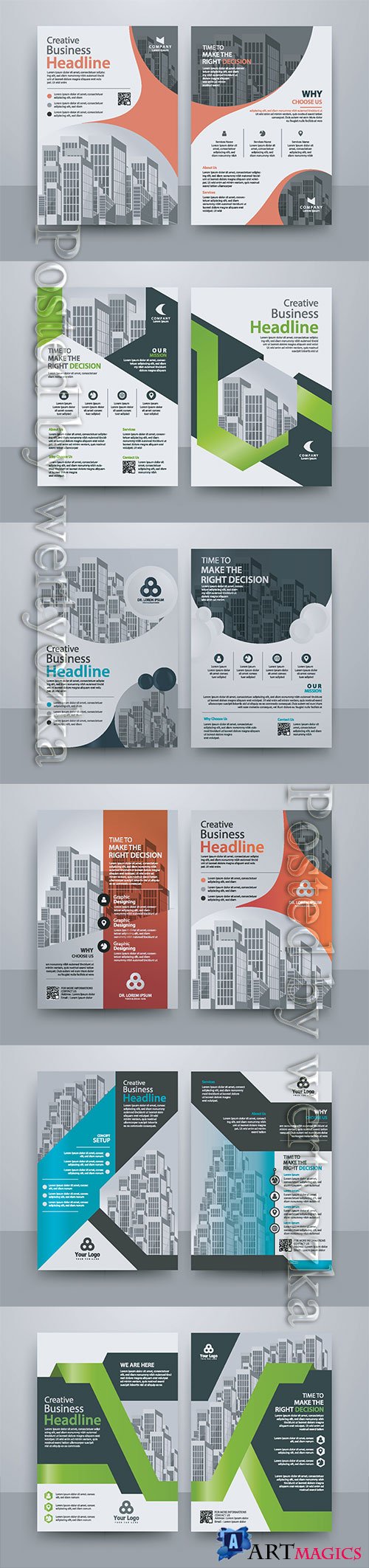 Business vector template for brochure, annual report, magazine # 9