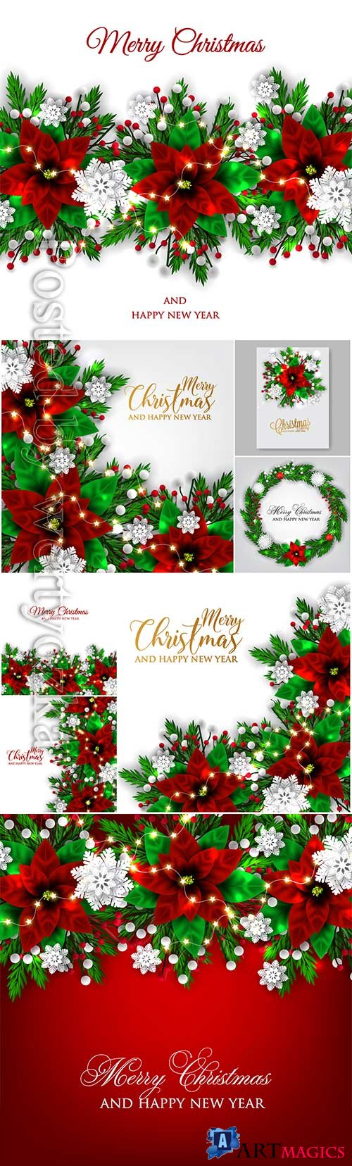 2020 Merry Chistmas and Happy New Year vector illustration # 9