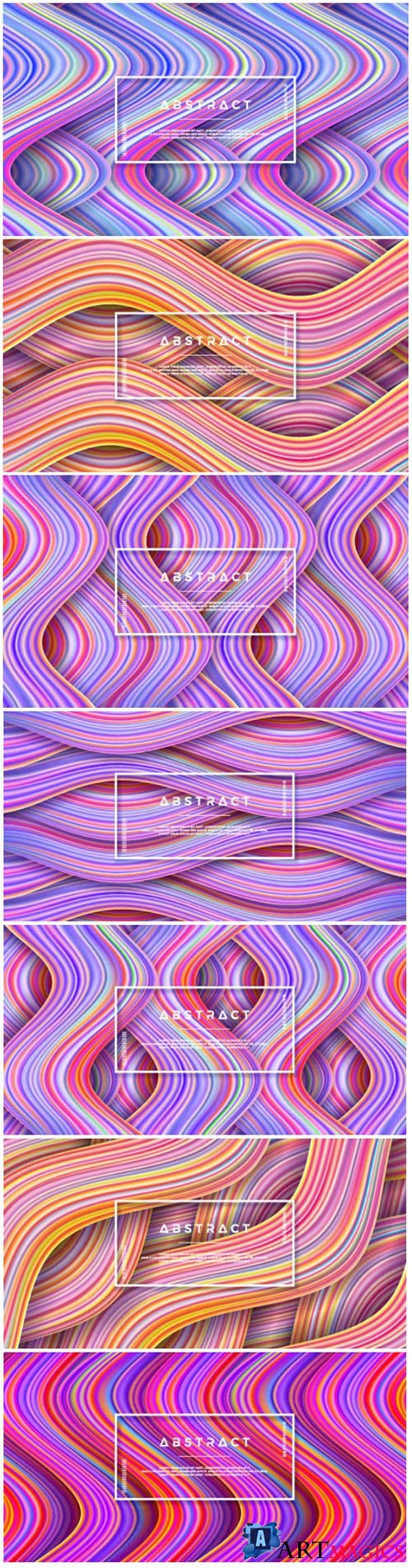 Abstract, dynamic and textured, modern colorful flow background