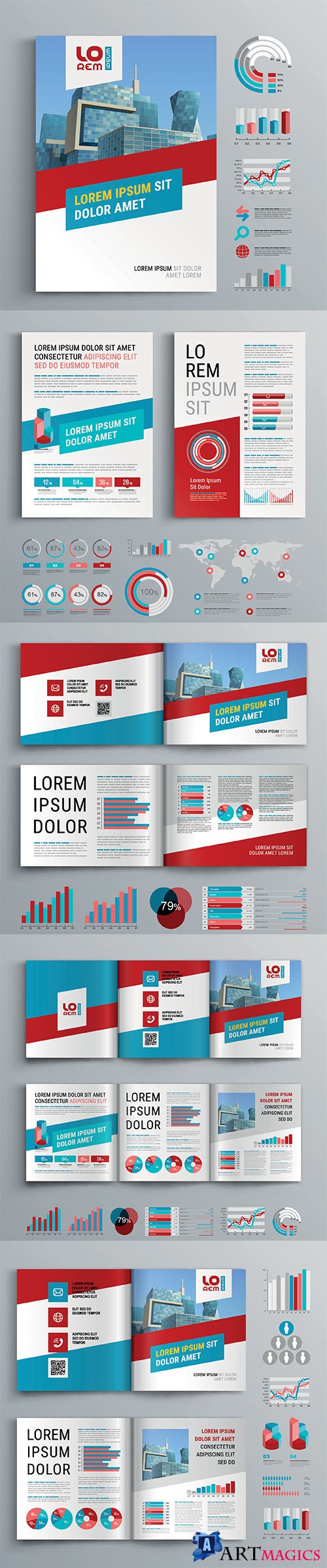 Brochure vector template design