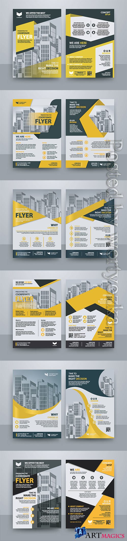 Business vector template for brochure, annual report, magazine # 16
