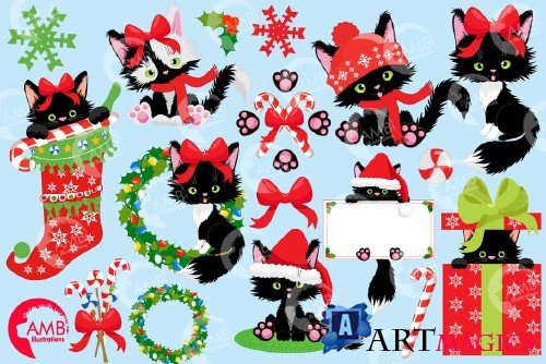 Christmas Cats clipart AMB-2662 - 4289161
