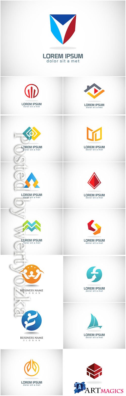 Logos set, business vector # 5