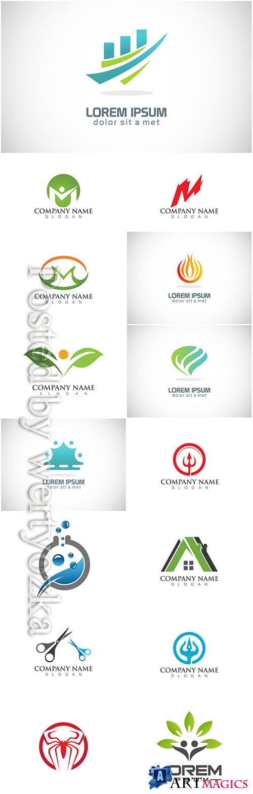 Logos set, business vector