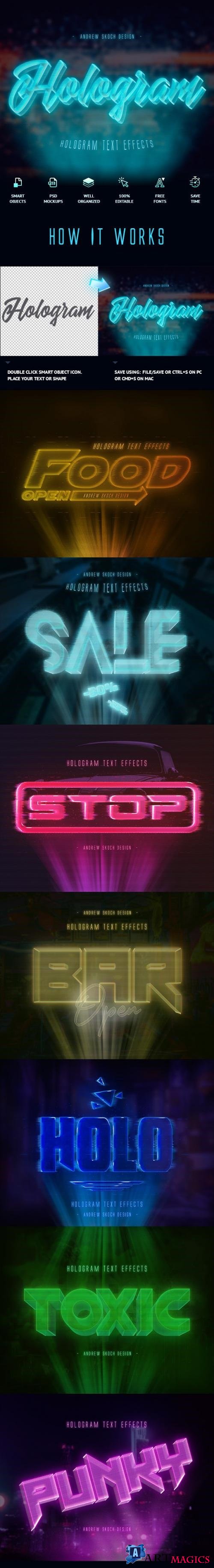 Hologram Text Effects - 23600572