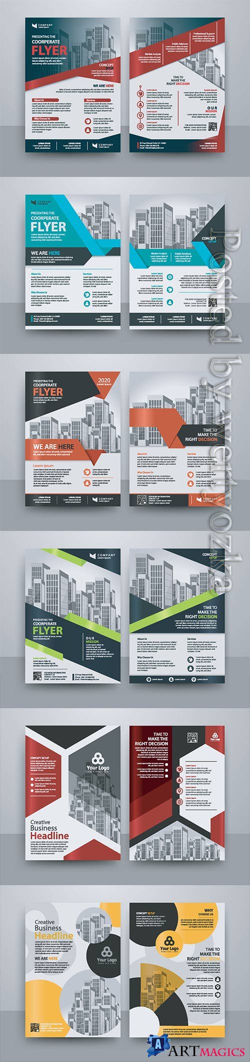 Business vector template for brochure, annual report, magazine # 21