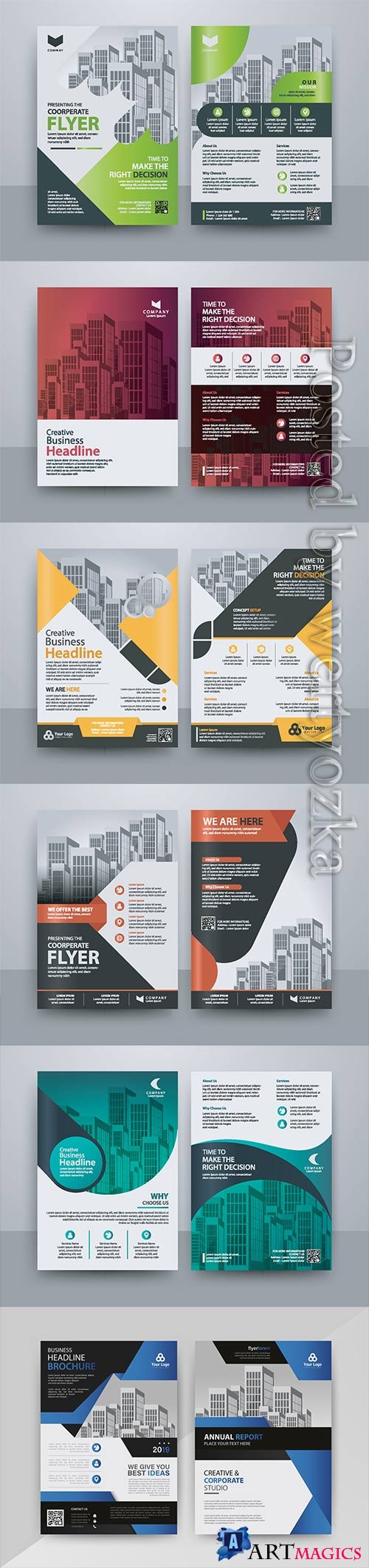 Business vector template for brochure, annual report, magazine # 22