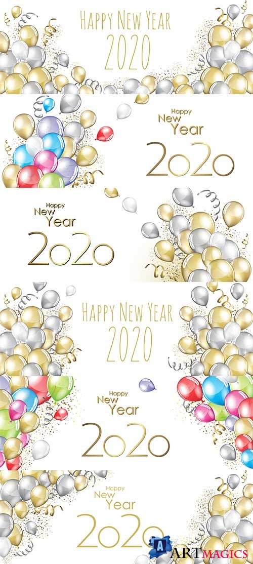    2020 -   / Backgrounds with balls 2020 - Vector Graphics