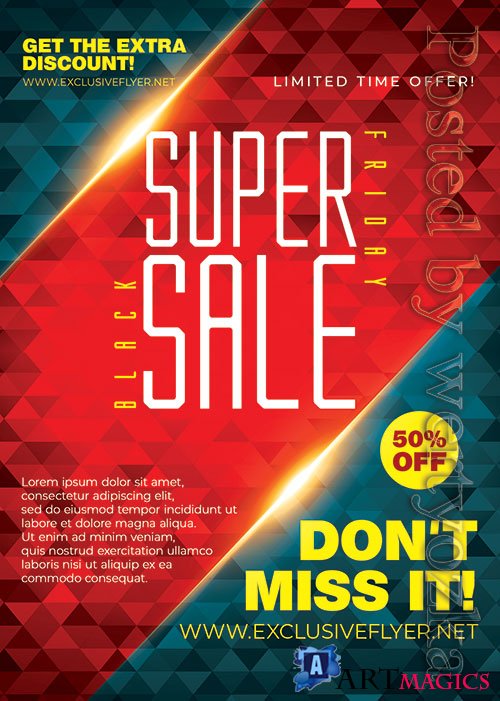 Super black friday sale - Premium flyer psd template